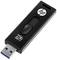 USB stick with 256 GB capacity, USB 3.2 standard and distinctive black design with logo and sliding mechanism to protect the connection.