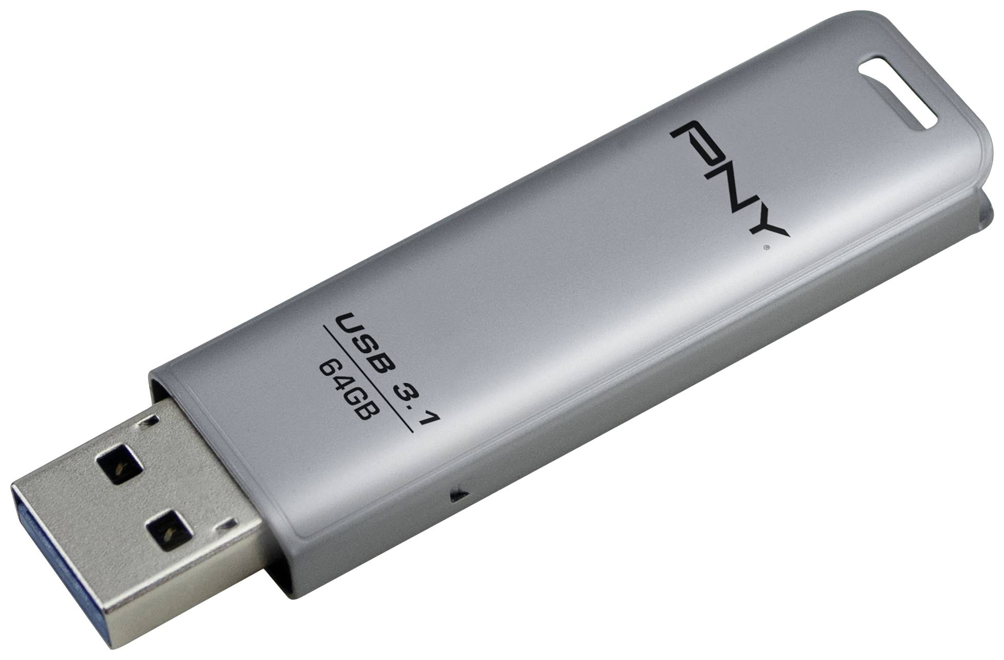 PNY Elite Steel USB stick 64 GB Silver FD64GESTEEL31G-EF USB A (USB 3.1 1st gen)