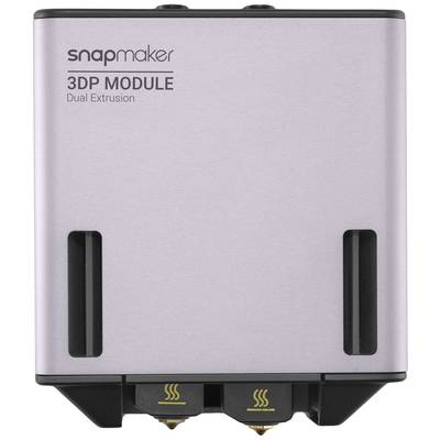 Snapmaker 3D Printing Module with Dual Extrusion Function, Grey Enclosure, Two Nozzles.