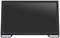 A large, black flat-screen monitor with a square base on both sides, suitable for a desk or living room table.
