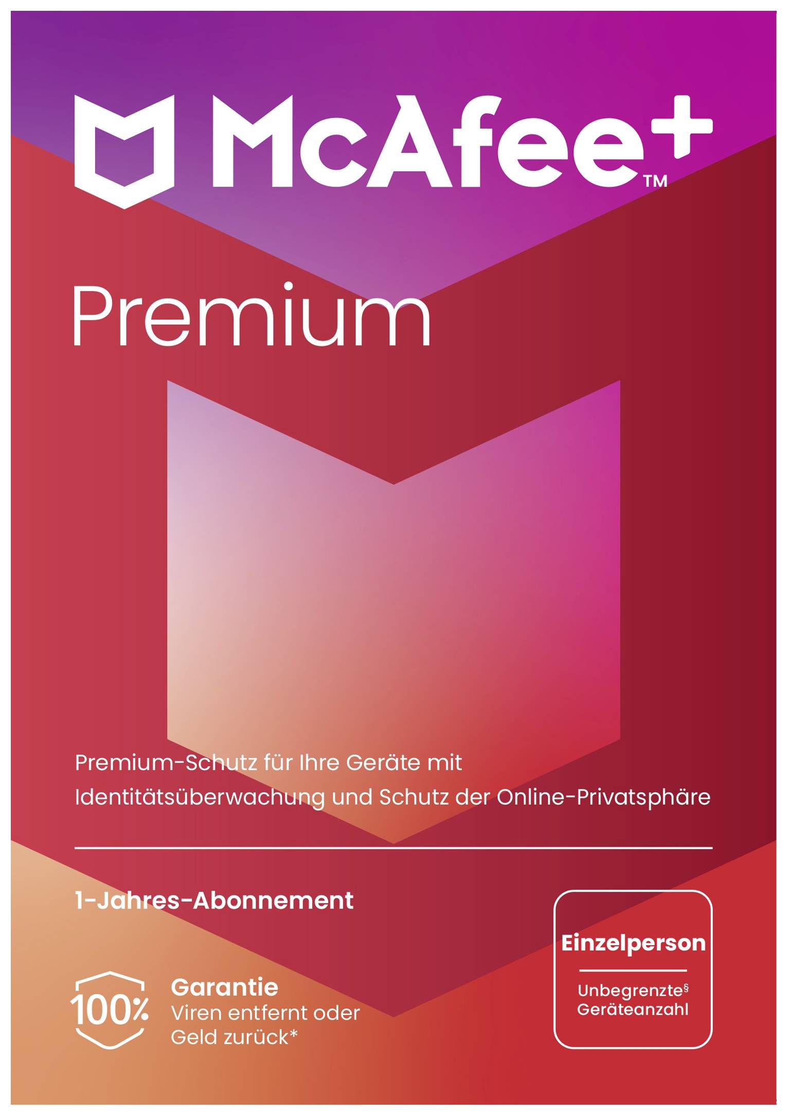 McAfee Premium - Individual 1-year, 1 licence Windows, Mac OS, Android, iOS Antivirus