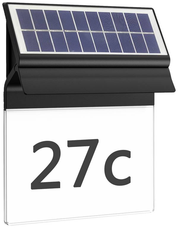 Philips LED Enkara 8720169265462 Solar-powered illuminated house numbers LED (monochrome) Built-in LED 0.4 W Black