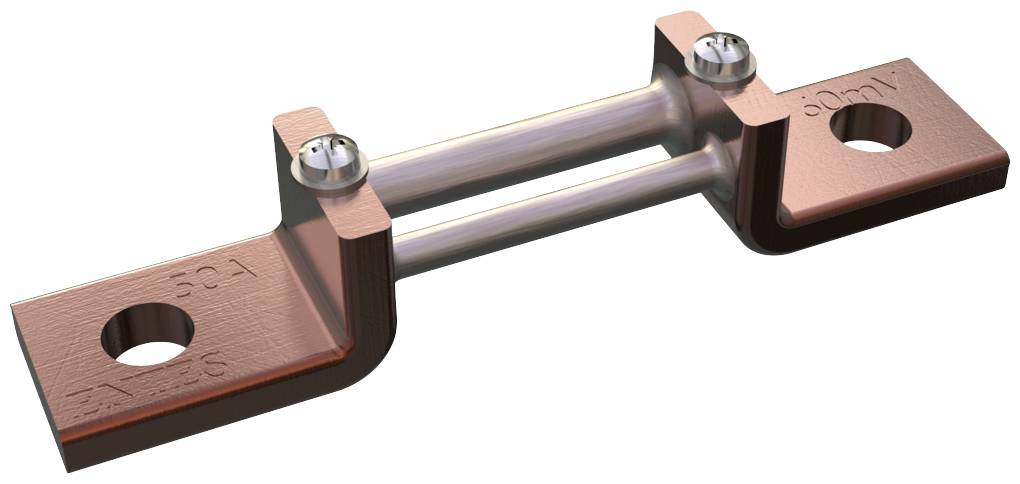 Metal rail with two holes at the ends, connected by two parallel bars, and secured with screws.