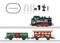 Model Railway Set: Includes a steam locomotive, decorated goods wagons and tracks. Accessories: Track pieces, controller and power supply unit.