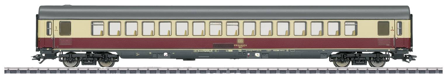 Maerklin 43861 H0 express train wagon purple red/beige 1 class of DB Apmz 121