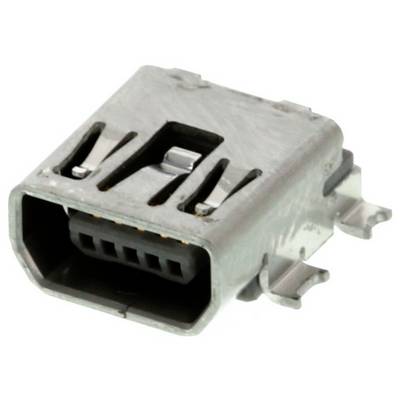 A metal USB Type-B connector with a rectangular shape and four internal pins, used for connecting peripherals to computers.