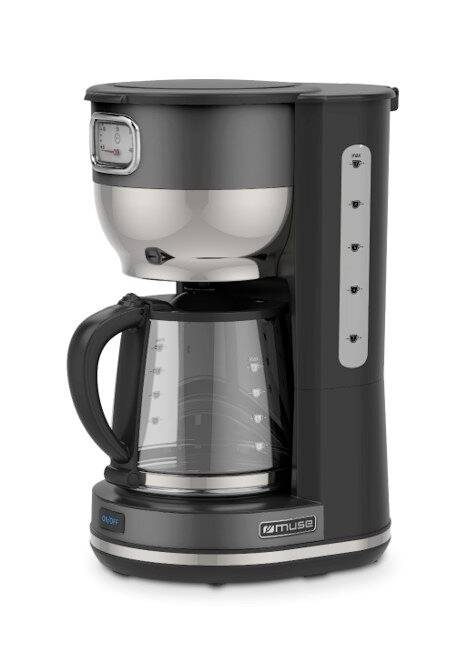 Muse MS-220 DG Coffee maker Grey Cup volume=10 Glass jug, Plate warmer