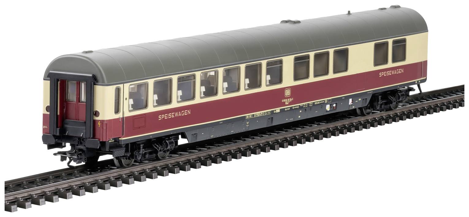 Maerklin 43872 H0 express dining car purple/beige of DB WRmh 132