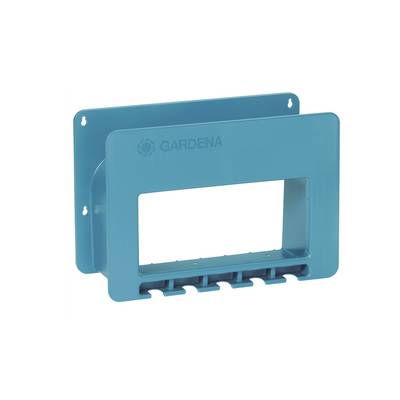Blue Gardena Hose Holder Made of Plastic for Wall Mounting.