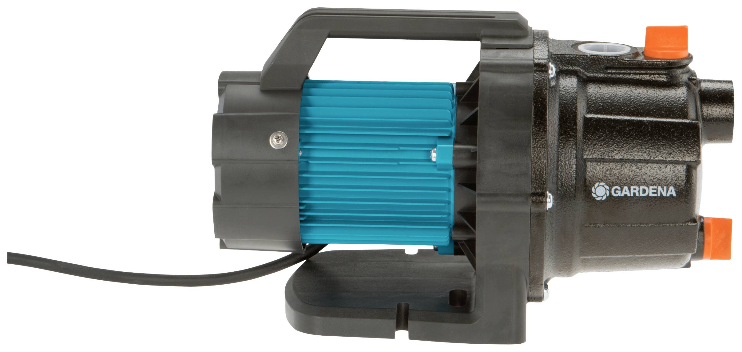 Garden Equipment: Electric Water Pump with Blue Motor and Black Casing, Suitable for Outdoor Irrigation Systems.