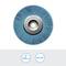 'Round, blue nylon brush, 110 mm diameter, suitable for surface treatment. Product by DÄGERSEN, Model 6157.'