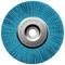 A blue grinding disc with a metallic centre, labelled with 'Gardena' and an address in Stockholm, Sweden.