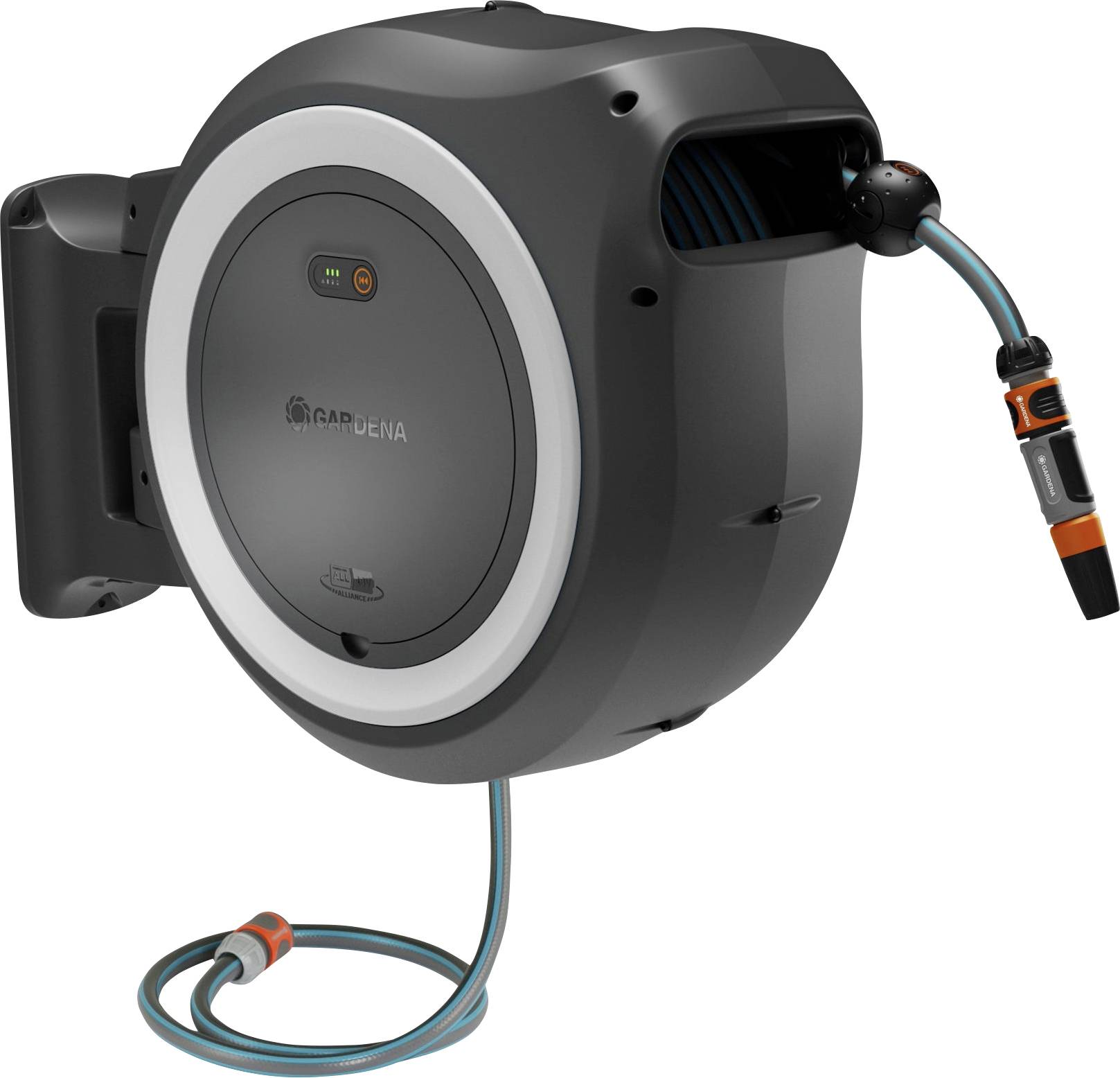 GARDENA Power Roll XXL 18647-55 40 m 1 pc(s) Grey-white Cordless hose wall box