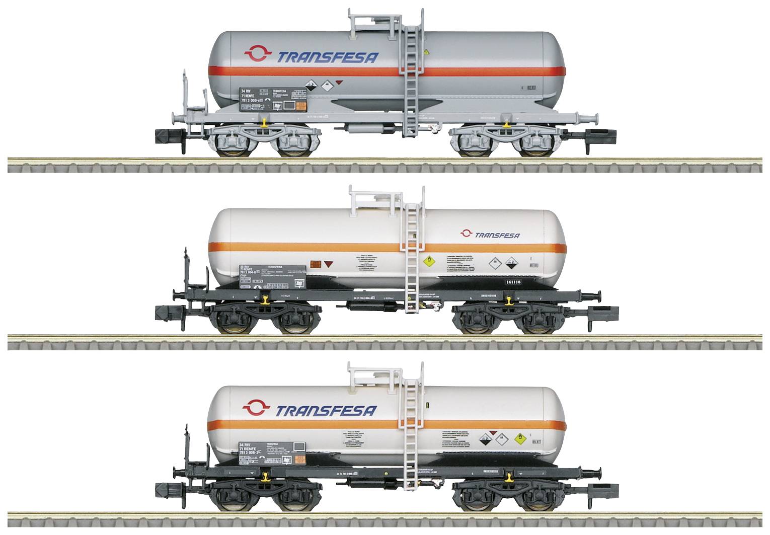 MiniTrix 18267 N set of 3 tank wagons TRANSFERA of REFEE