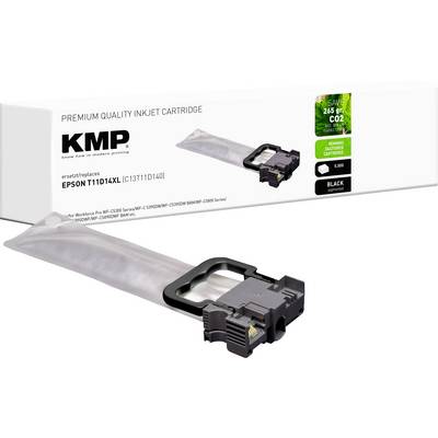 'KMP premium inkjet cartridge, replaces Epson T1811XL. Black, eco-friendly. Save 265g CO2 emissions. For Epson Workforce printers.'