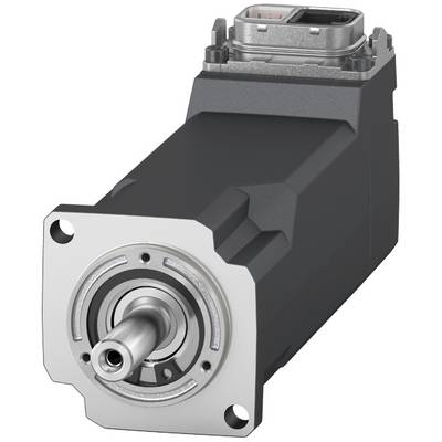 Black electric motor with silver front panel and connection socket on top, suitable for drive systems in industrial applications.