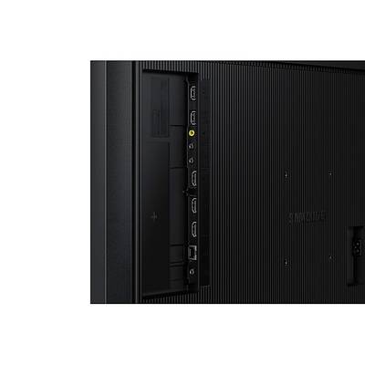 Rear view of a television showing multiple HDMI ports and other interfaces on the left side.