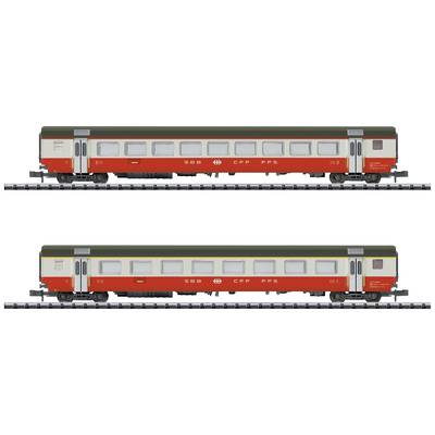 MiniTrix 18721 N set of 2 passenger coaches Swiss Express of SBB Set 2