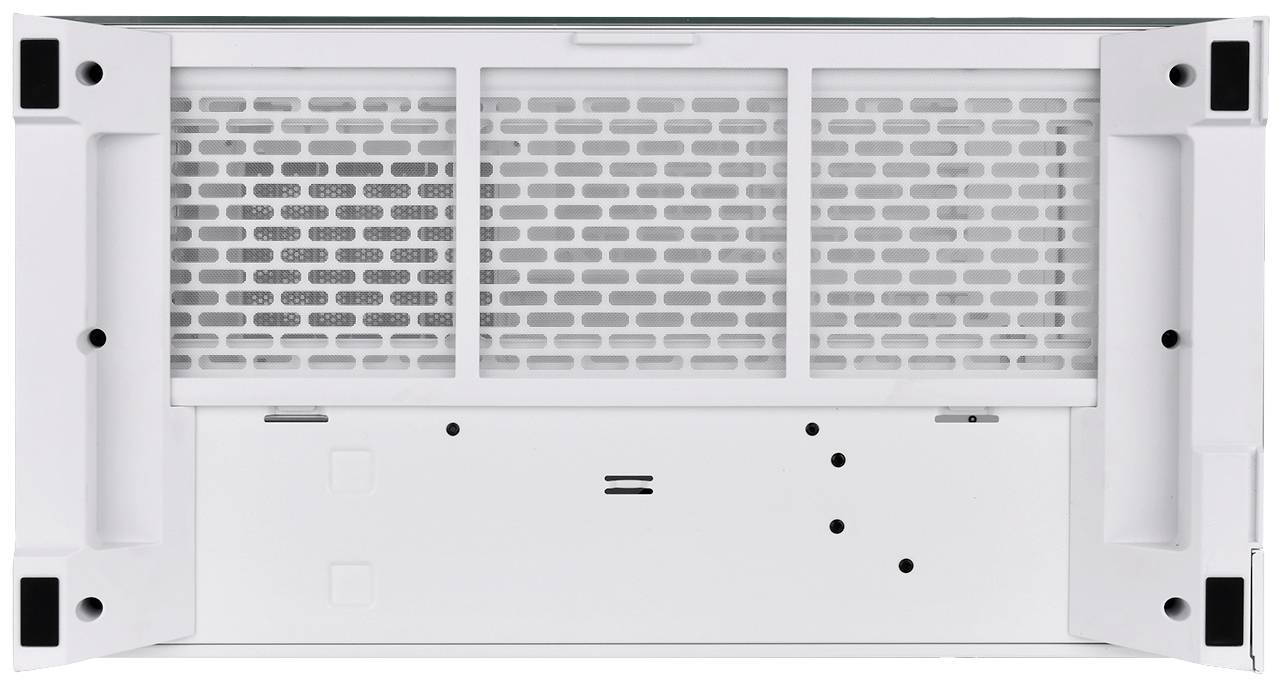 A white, rectangular ventilation grille unit with multiple openings, suitable for installation in a wall or device.