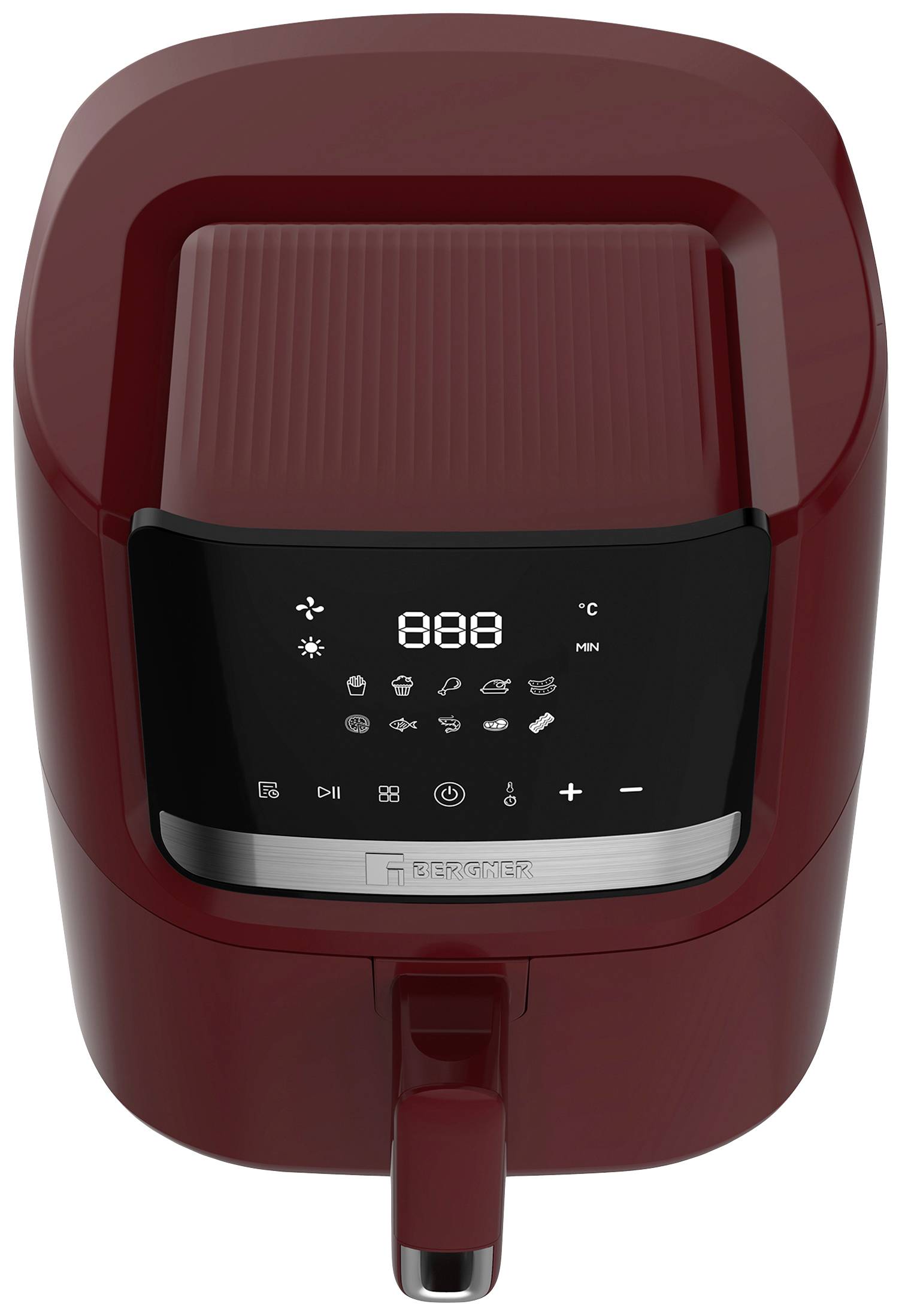 Bergner Air fryer 6.5 l 1600 W Non-stick coating, Cool touch housing, Overheat protection, Timer function Bordeaux-2