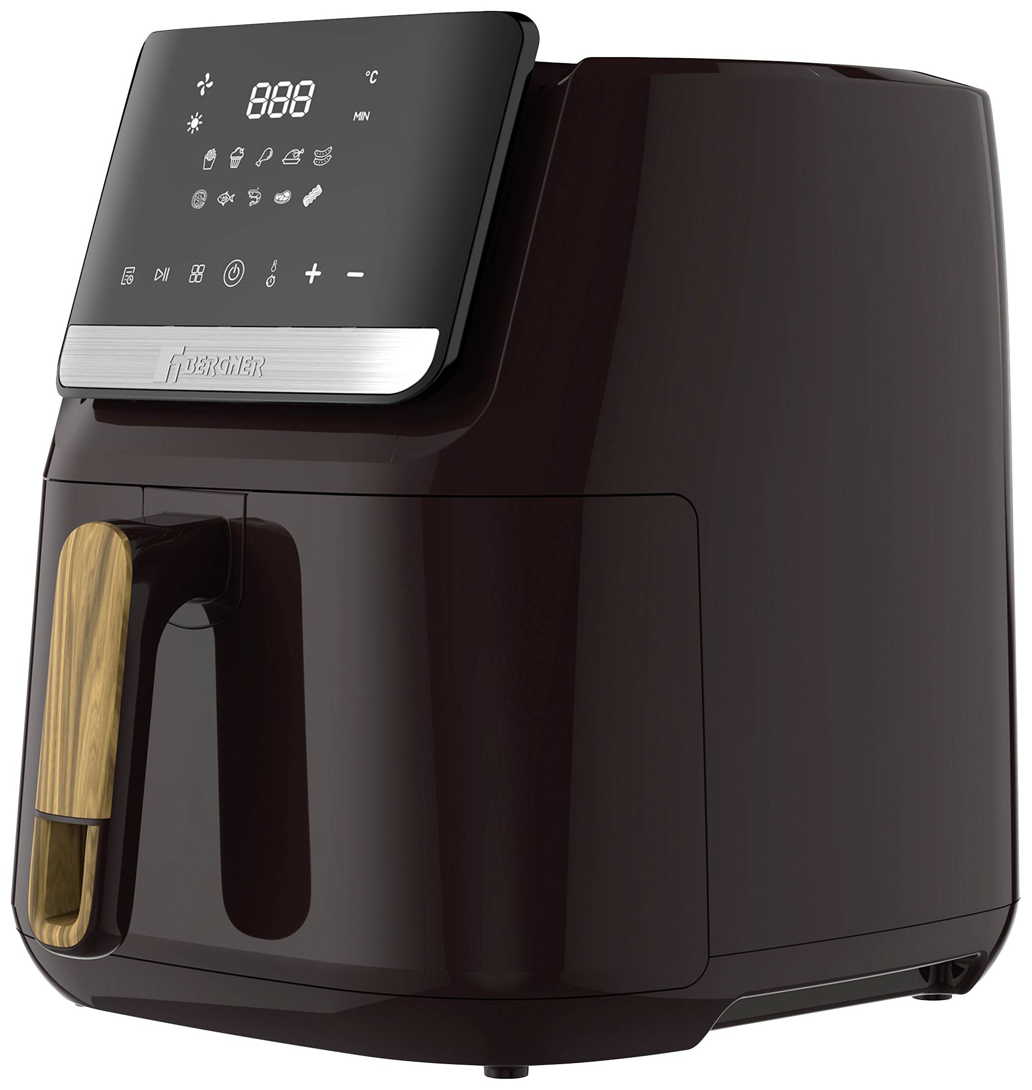 Bergner Air fryer 6.5 l 1600 W Non-stick coating, Cool touch housing, Overheat protection, Timer function, with display -1