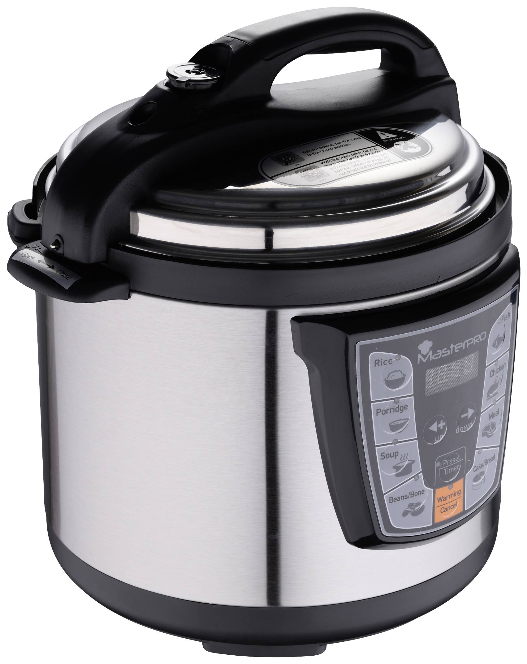 MasterPRO BGMP-9079 Pressure cooker Black/stainless steel-1