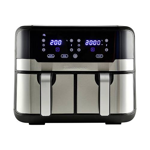 MasterPRO Air fryer 9 l 2400 W Non-stick coating, Cool touch housing, Timer function, Overheat protection, with display Black/stainless steel