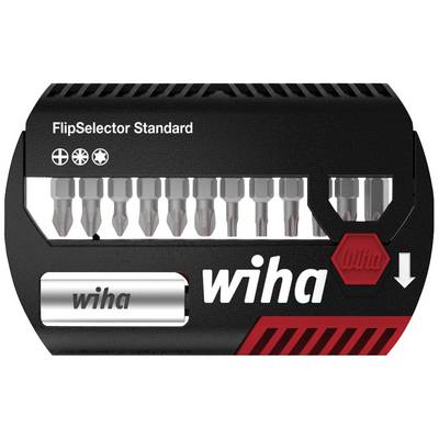 'Wiha FlipSelector Standard' Bit Set in a black and red box with multiple bits, suitable for various screw head types.