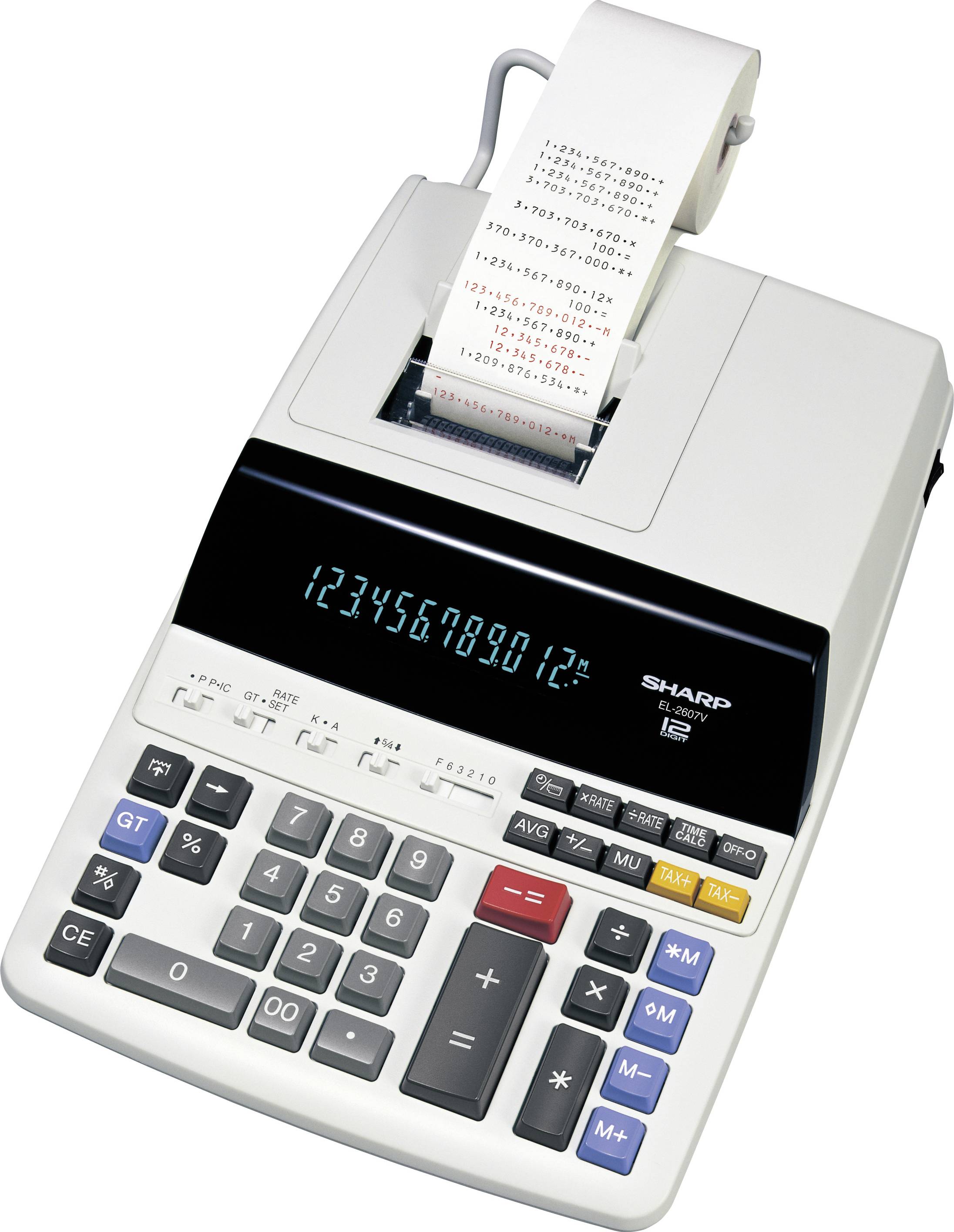 Sharp EL-2607V Desk calculator Grey Display (digits): 12 mains-powered (L x W x H) 327 x 222 x 78 mm