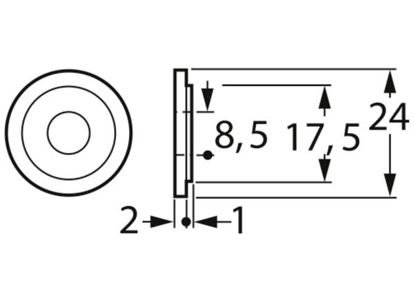 FTCAP I8-18 1004619 Insulating washer (Ø x H) 25 mm x 2.0 mm 1 pc(s) Piece