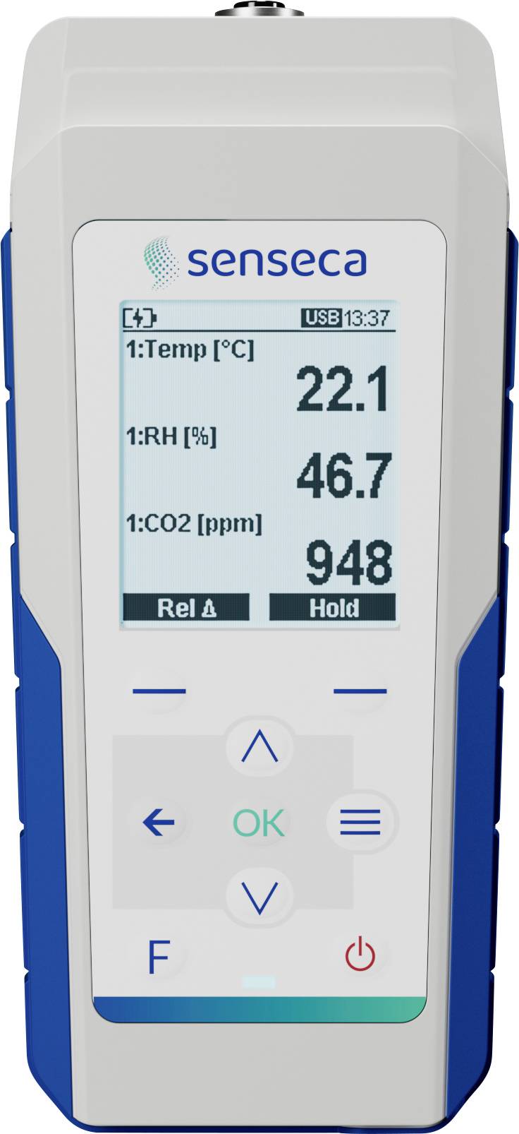 Senseca 486134 PRO D01 Handheld multifunction data logger Unit of measurement Temperature, Humidity, Air flow, Pressure, Light intensity, CO2, VOC, Wind speed