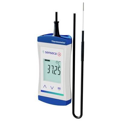 Digital thermometer displaying a temperature of 37.25 degrees Celsius. The screen shows up and down arrows and a power button.