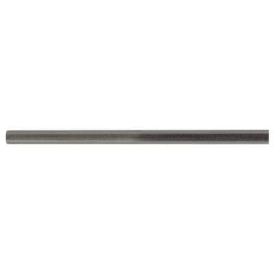 A long, cylindrical metal rod with a smooth surface, exhibiting a slight shine.