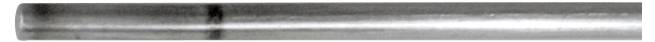 A cylindrical metal rod with a smooth, reflective surface, appearing shiny and metallic.