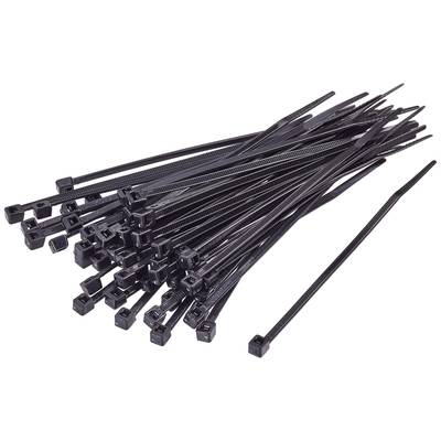 TRU COMPONENTS TC-BT-280-3.6-UVB Cable tie 280 mm 3.6 mm Black UV/weatherproof 100 pc(s)