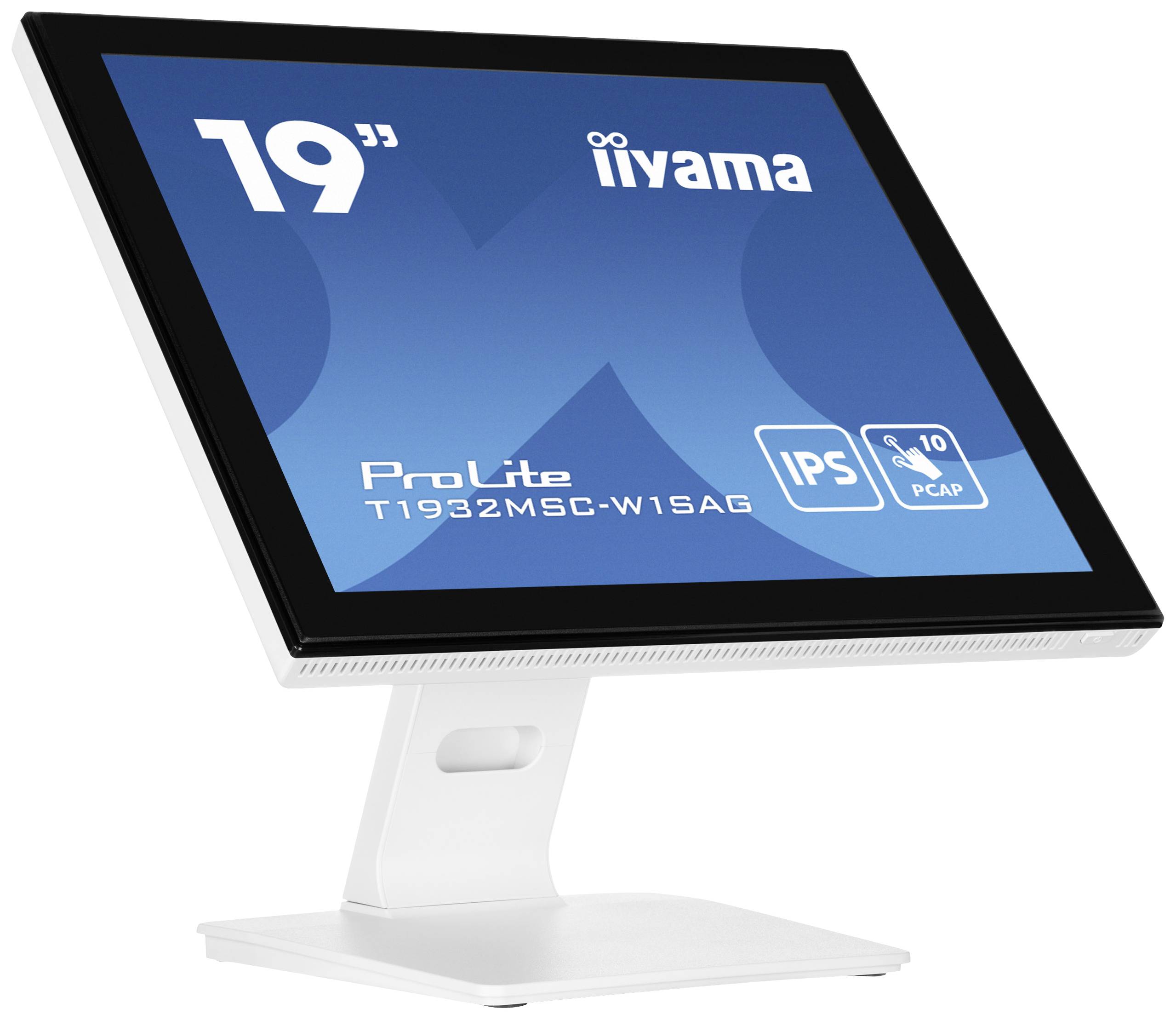 Iiyama PROLITE WHITE PCAP Touch Touchscreen EEC: E (A - G) 48.3 cm (19 inch) 1280 x 1024 p 5:4 14 ms HDMI™, DisplayPort, VGA, Audio line in, Audio line out IPS LED