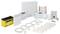 Alarm System Kit with Central Unit, Keypad, Motion Sensors, Cables, Contacts, Battery and Keys. Compact Security Solution.