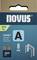 Novus 53/8 Staples, Galvanised, Type A, 8 mm, Pack of 1800. Staples illustrated on packaging.