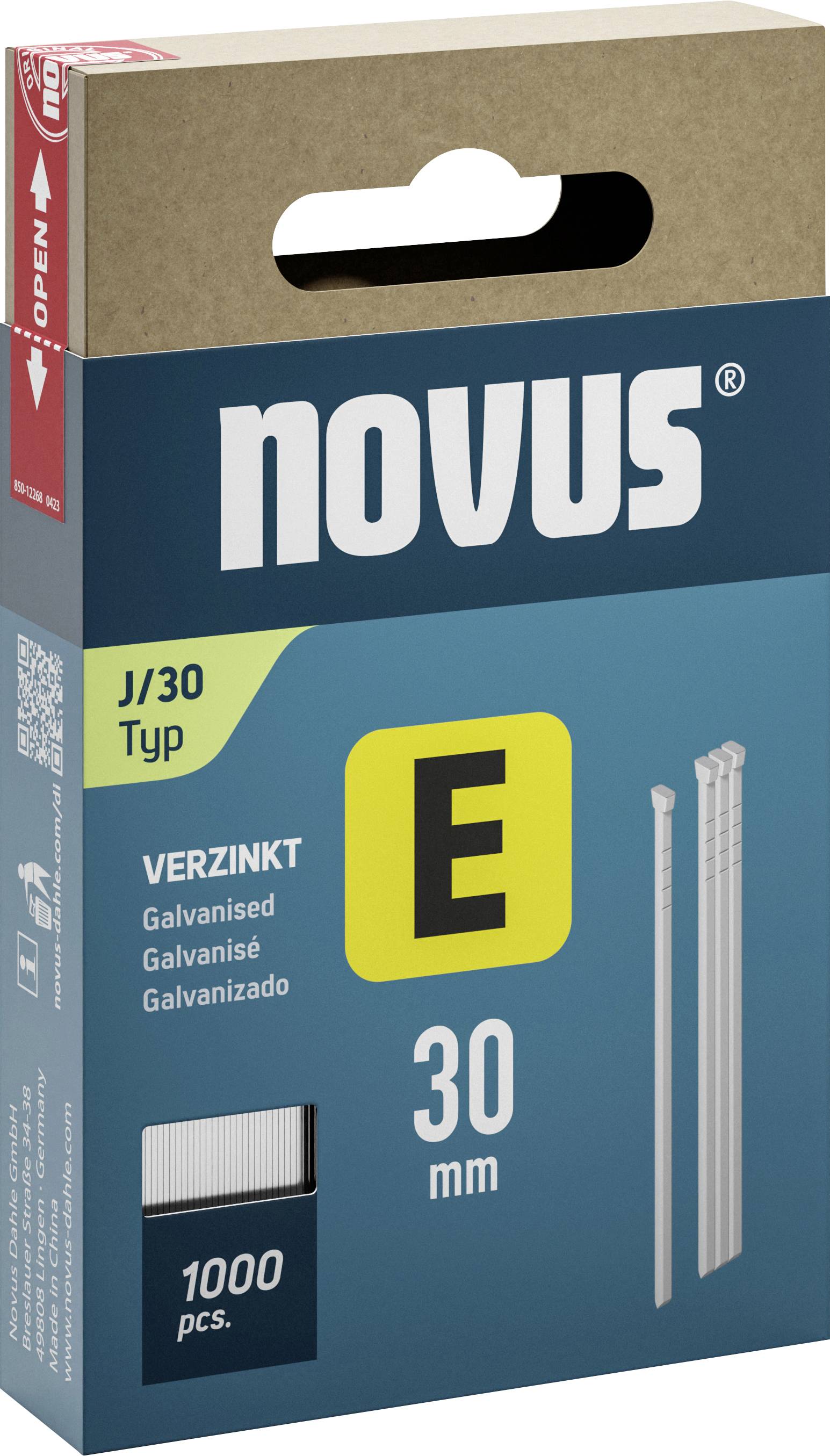 Novus Tools 044-0092 Staple pins Type J Product size (length) 30 mm 1000 pc(s)