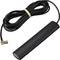 Black flat antenna with long cable and right-angled connector plug, for improving reception.
