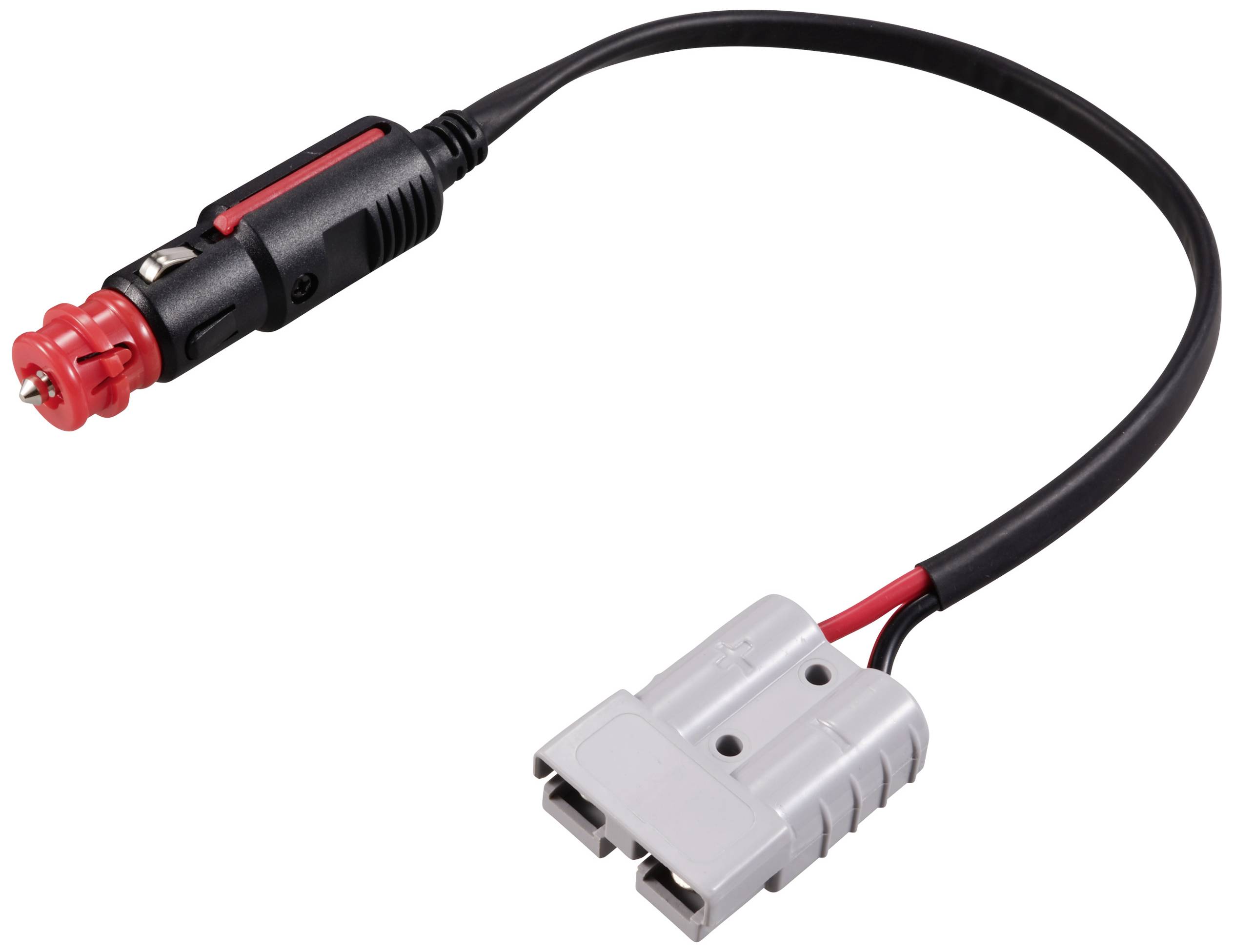 High-current battery connector to car cigarette lighter plug with fuse TC-12195692 Black, Red TRU COMPONENTS Content: 1 pc(s)