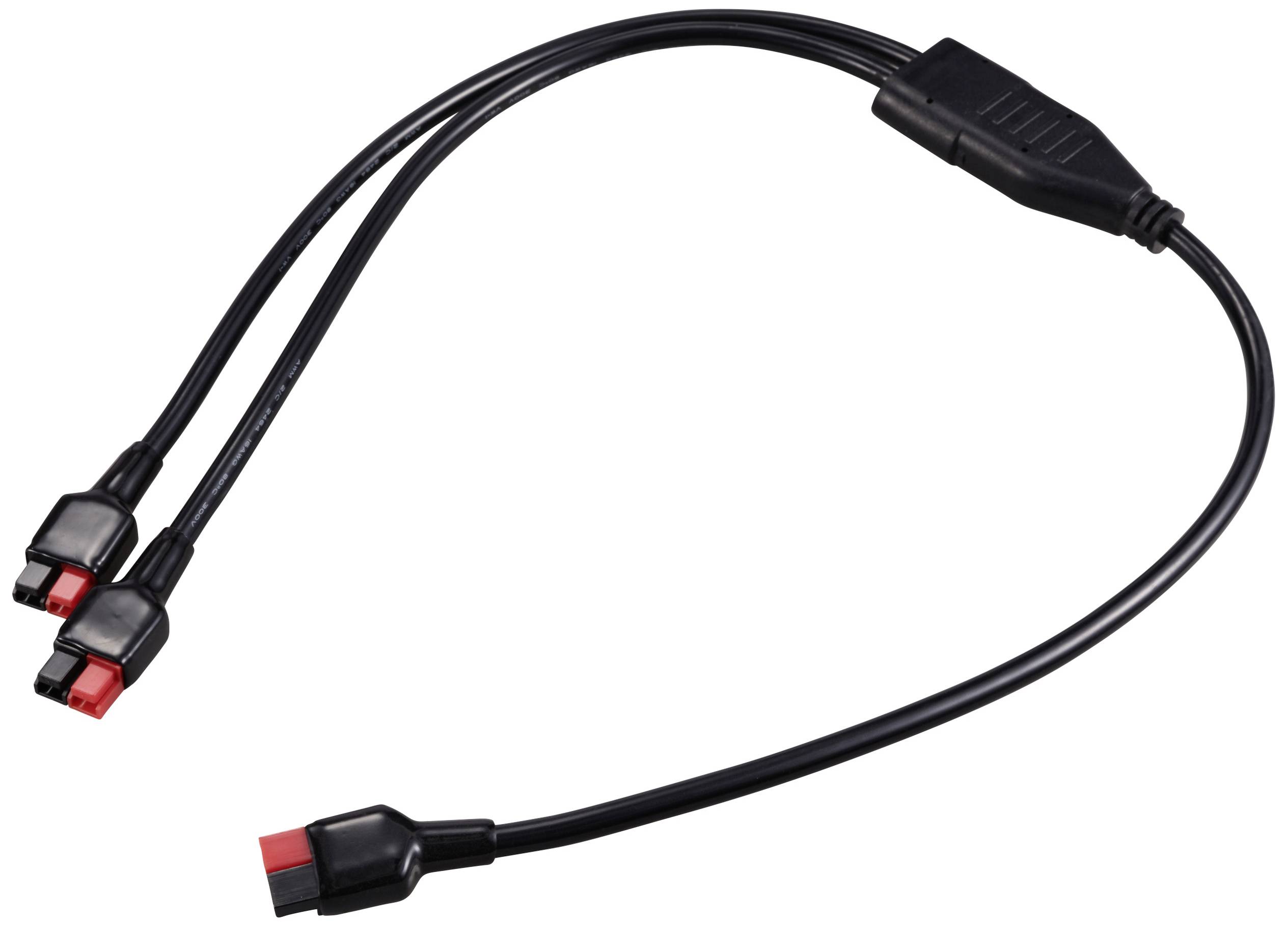 2-Way Battery Connector Splitter Cable TC-12195708 Black TRU COMPONENTS Content: 1 pc(s)