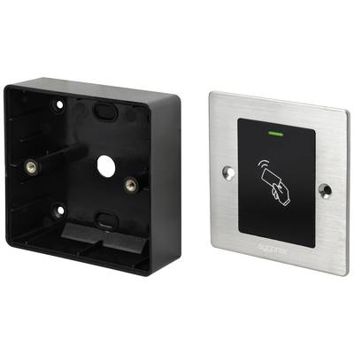 Switch with black control panel for card activation. Left housing empty. Used for access control or security systems.