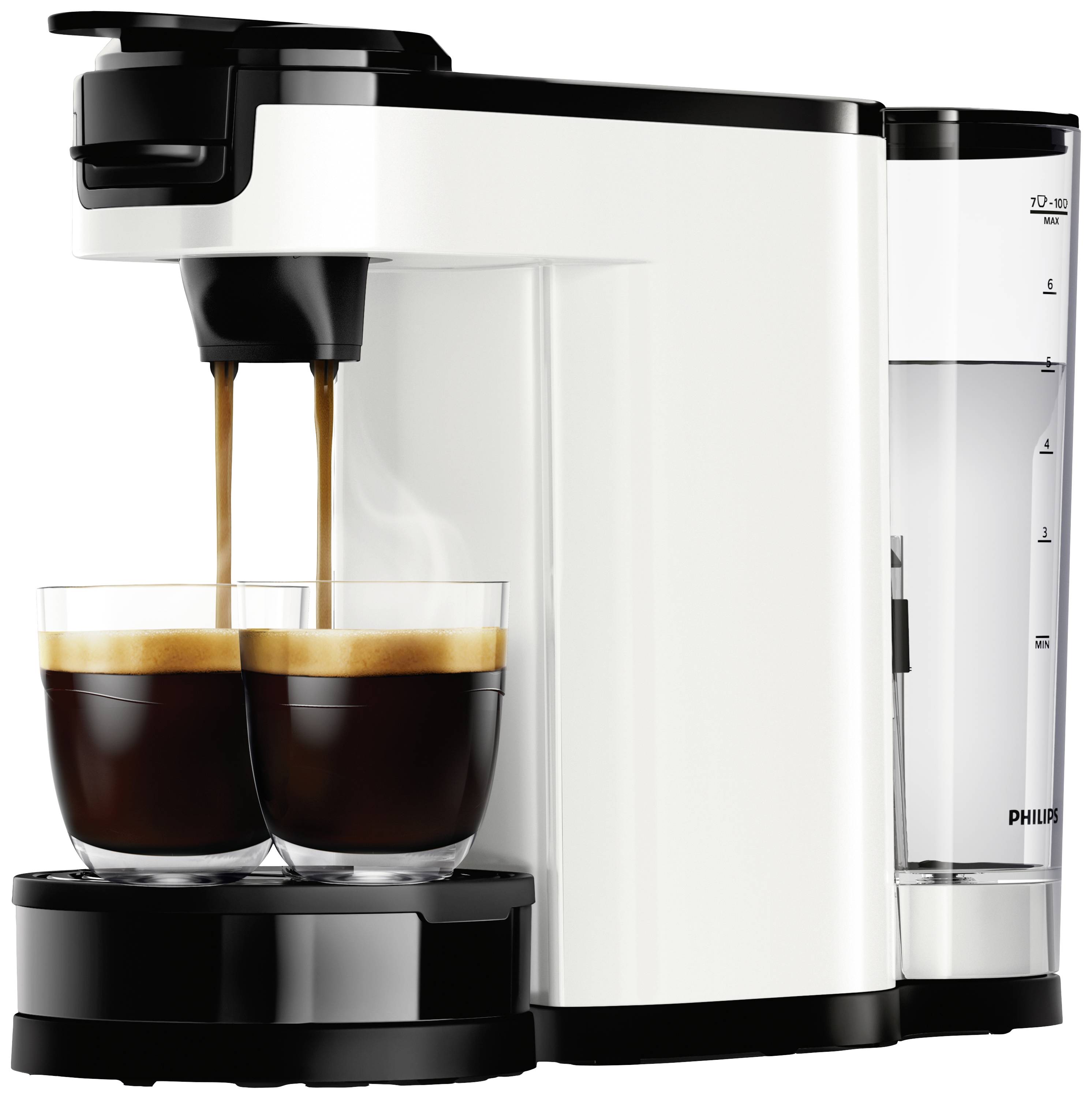 Philips Home Philips HD6592/04 Pod coffee machine White incl. filter coffee maker, Thermal jug