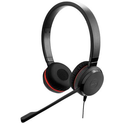 Image of Jabra Evolve 20 SE MS Stereo - Special Edition PC On-ear headset Corded (1075100) Stereo Black Microphone noise cancelling Headset, Microphone mute, Volume