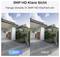 'Split image comparing 3MP HD and 1080P resolution. Left shows clearer details in a house front, with text 'Fange Details in 3MP HD Klarheit ein'.'