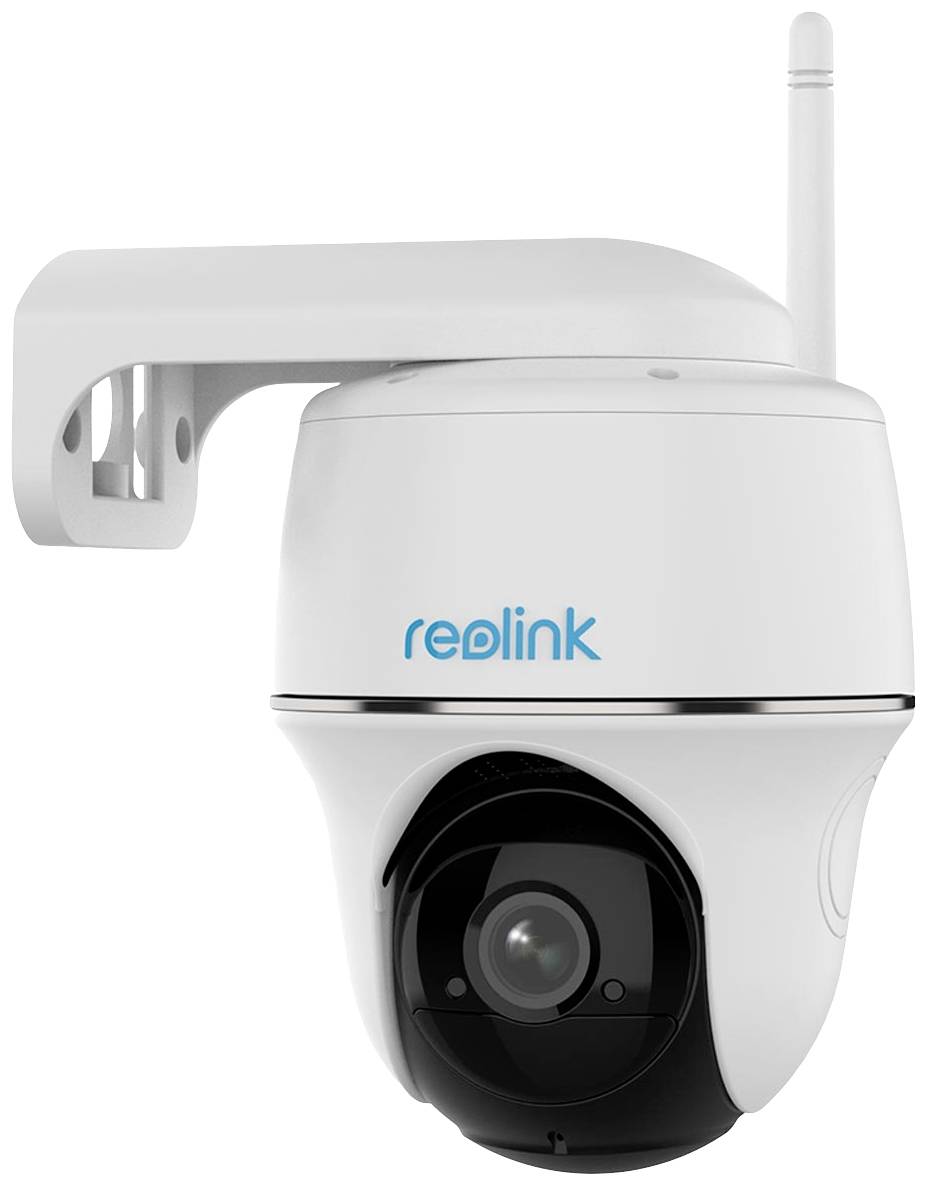 WiFi surveillance camera with dome lens, wall-mountable and suitable for outdoor monitoring.