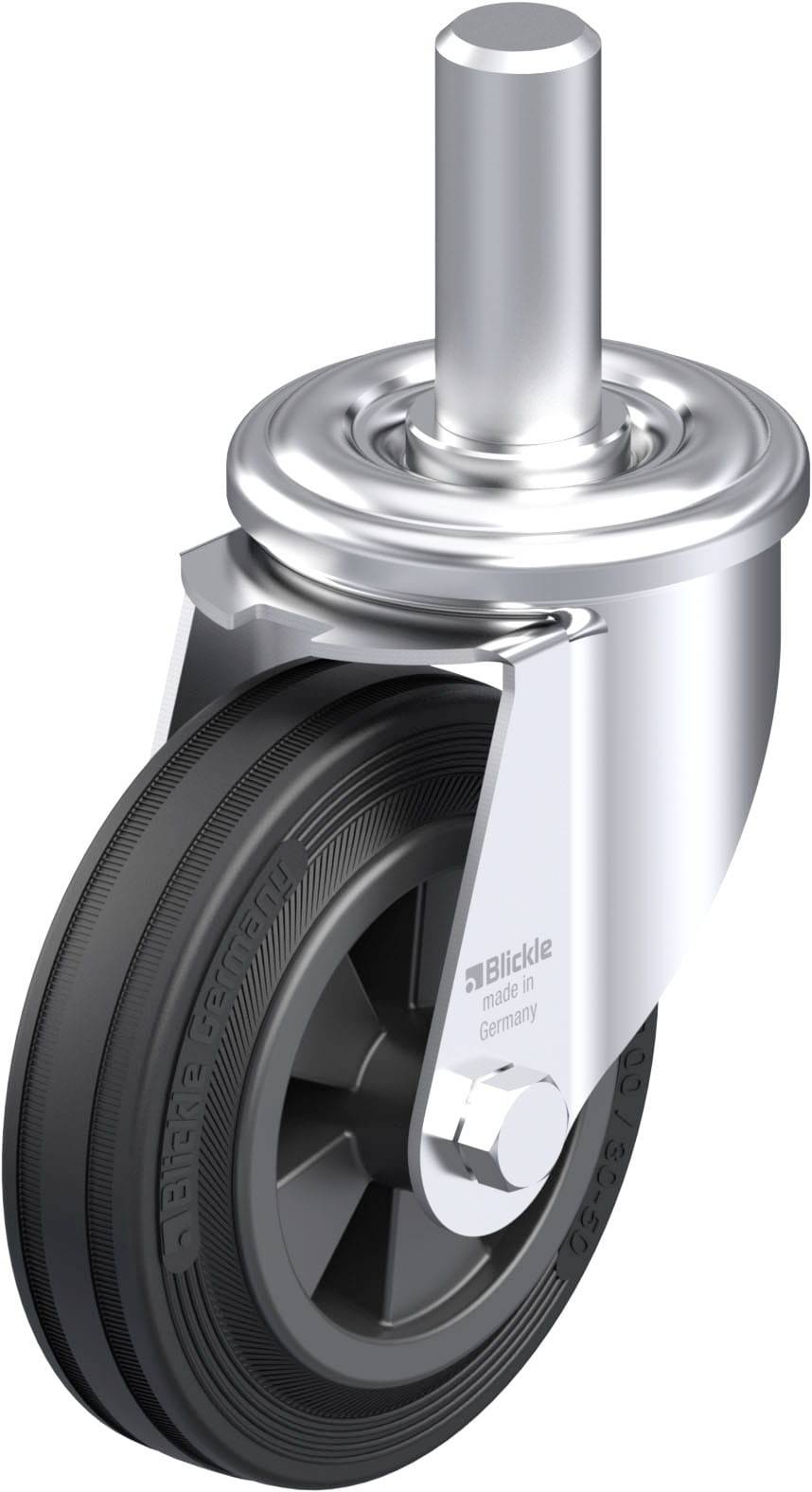 Blickle 577502 LEZ-VPP 100G Sheet metal swivel wheel Wheel diameter: 100 mm Load capacity (max.): 70 kg 1 pc(s)