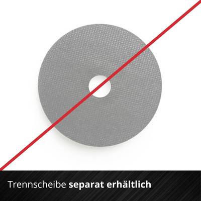Separation disc in the middle, diagonally crossed out in red, with text 'Separation disc available separately'.