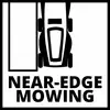 'Near-Edge Mowing': Symbol of a lawnmower along an edge.